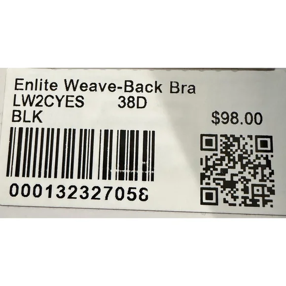 LULULEMON ENLITE WEAVE-BACK BRA BLACK COLOR NWT SIZE 38D